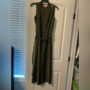 Olive green cropped jumpsuit